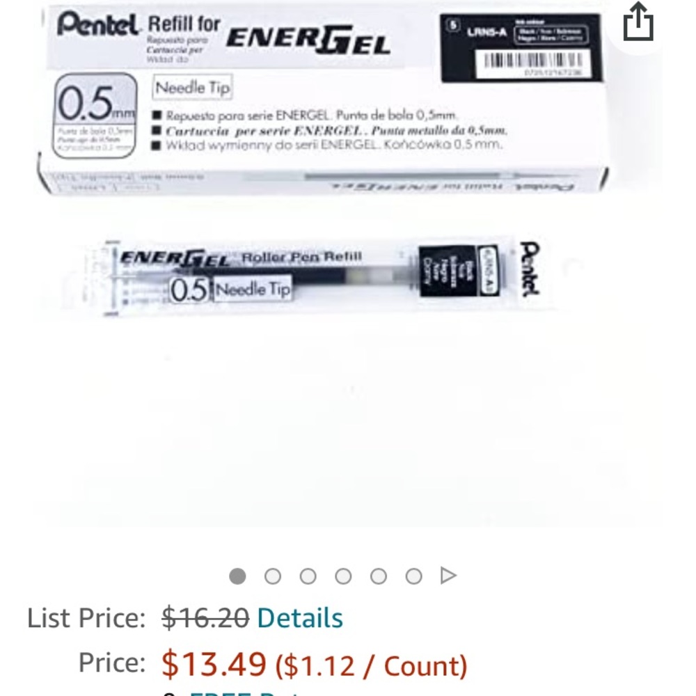 Energel .5mm refill